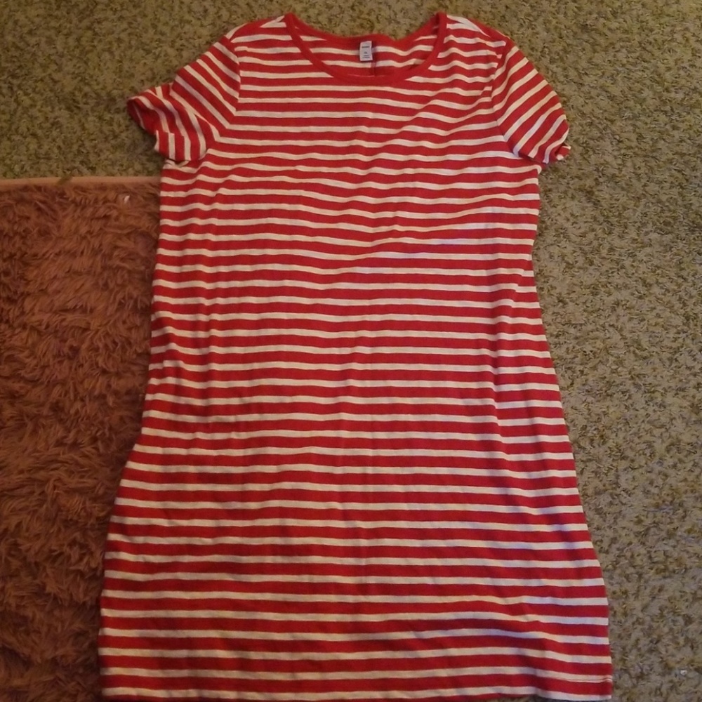 Red stripe dress